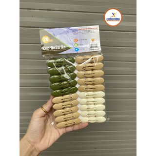 kẹp quần áo combo vỉ 20 chiếc việt nhật