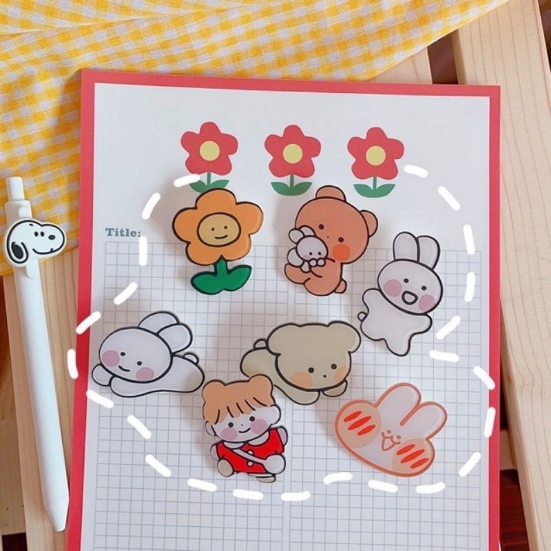 ❣️Có Ảnh+Video Thật❣️ ĐƯỢC CHỌN MẪU- Ghim Cài Áo, Pin Cài Áo Balo GẤU THỎ- Sticker Cài Balo❣️