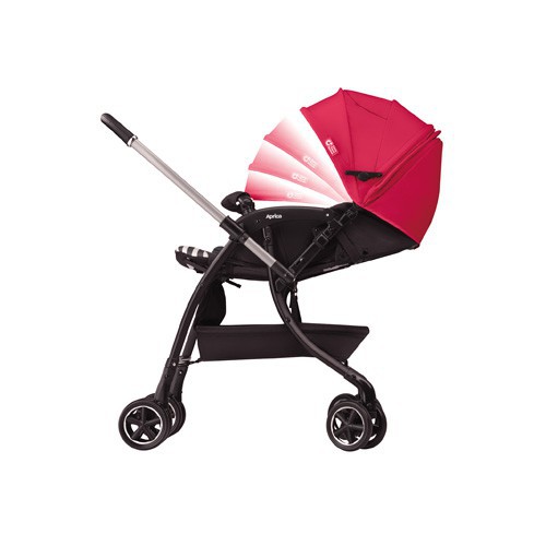 [Mã MKBC13 giảm 80k đơn 1 triệu] Xe đẩy trẻ em Aprica Luxuna Dual CTS Contrast Red