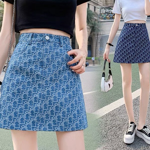 Chân Váy Chữ A Cạp Cao Họa Tiết_Kèm Quần Trong V22 | BigBuy360 - bigbuy360.vn