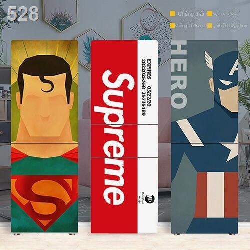 【thanh lý kho】Marvel Scandinavian hiện đại tối giản nhãn dán tủ lạnh đầy đủ tân trang trí sáng tạo tự dính không thấm n