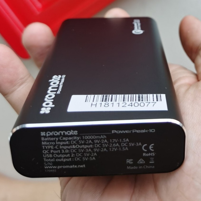 [GIÁ XẢ KHO] Pin Sạc Dự Phòng 10000mAh Promate POWERPEAK-10  / BOLTQC Sạc Nhanh QC3.0