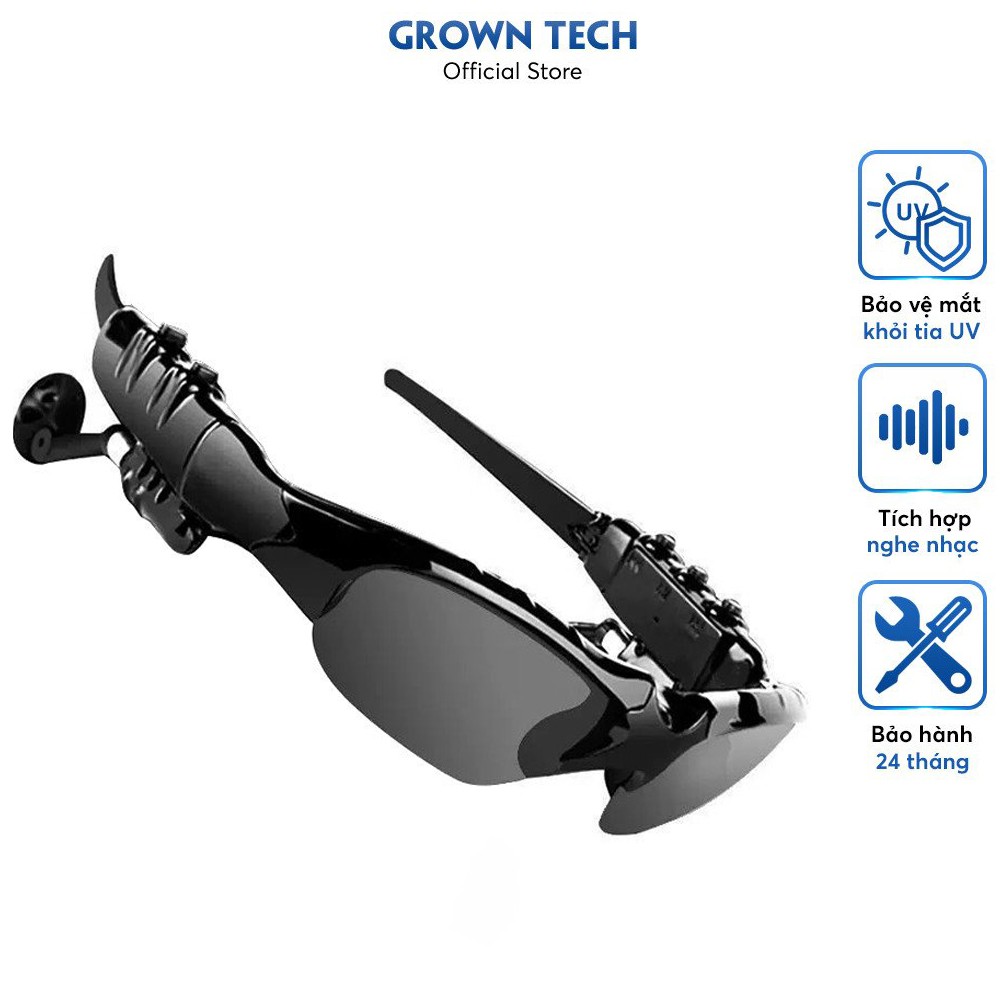 Mắt kính Bluetooth Sport GrownTech V4.1 kết nối điện thoại tiện lợi chống tia UV
