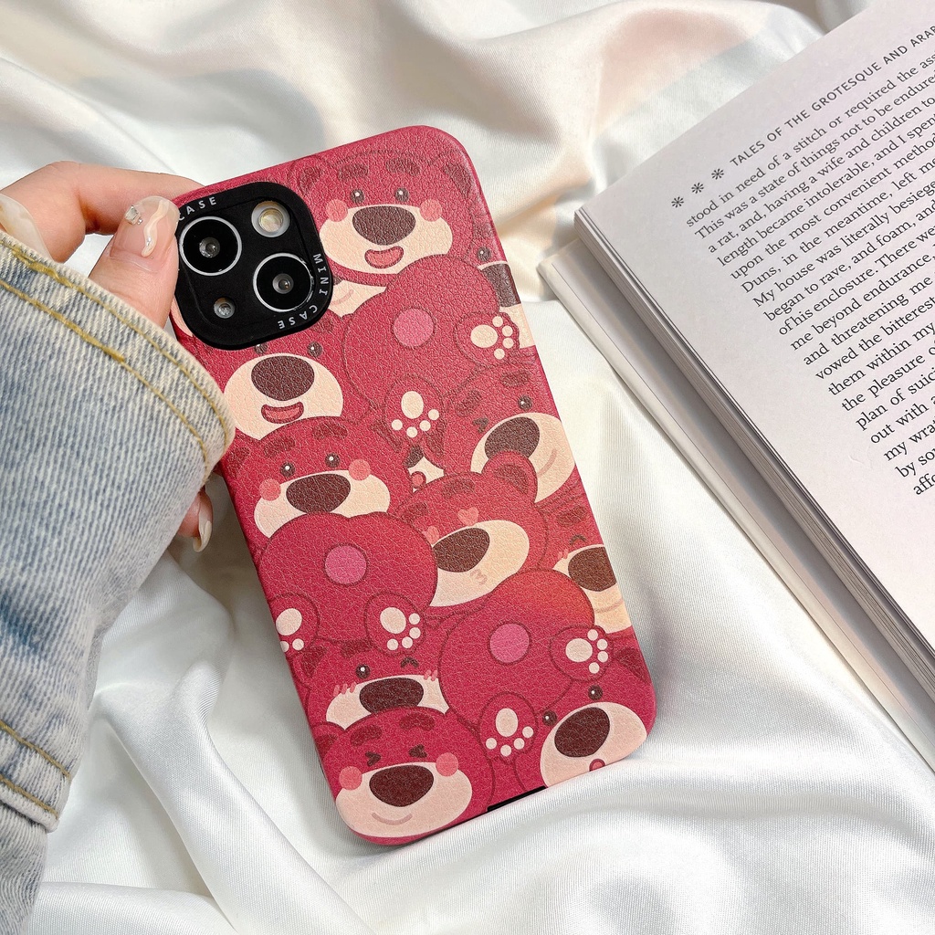 Ốp Điện Thoại Chống Sốc In Hình Gấu Hồng Dễ Thương Cho Iphone