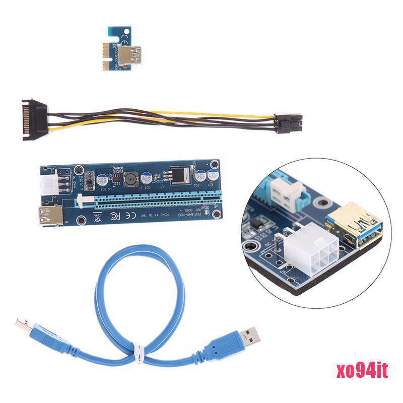 VER009S USB 3.0 PCI-E Riser Express 1X to 16x Extender Riser Card for BTC