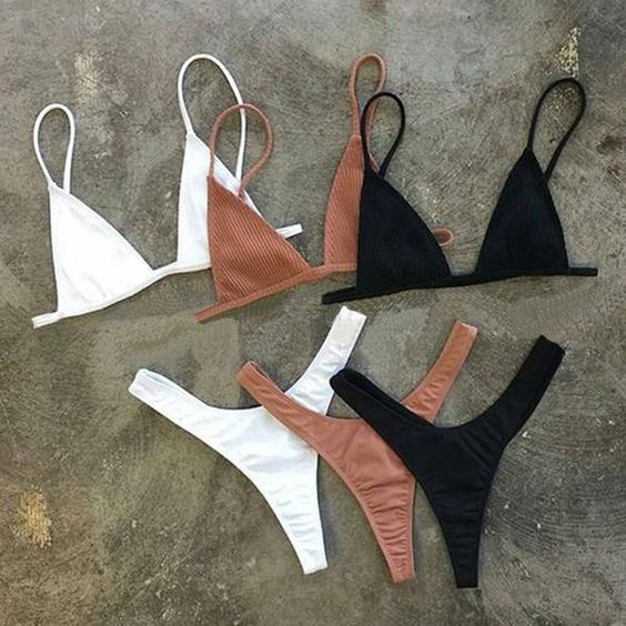 Bikini Tam Giác Basic Nâu Tây Tanning Quần Lọt Khe Sexy