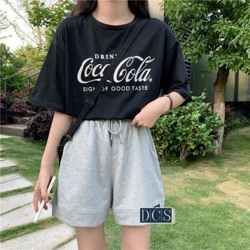 Quần Short Nữ Quần Đùi Unisex Chân Cua Dáng Hàn Logo Cạp Chun Dây Rút 02 Màu Xưởng May DCS