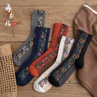 Tất vớ nữ thổ cẩm phong cách Mori girl Thời trang phong cách Nhật Bản