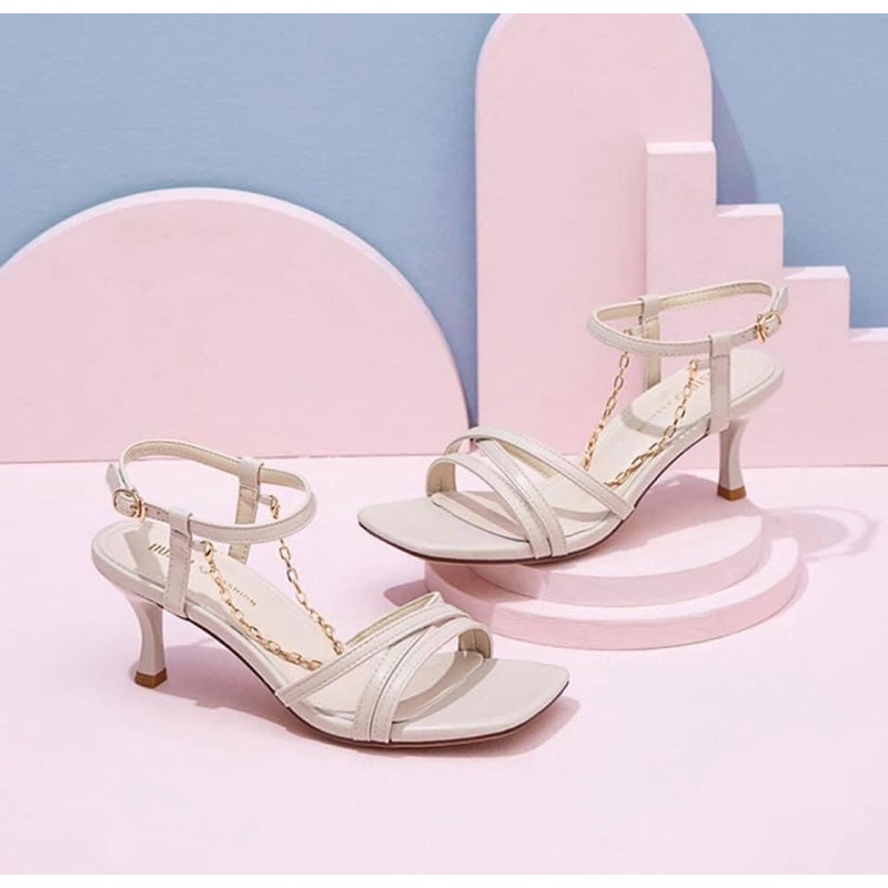 Sandal Dusto gót nhọn mũi vuông quoai mảnh