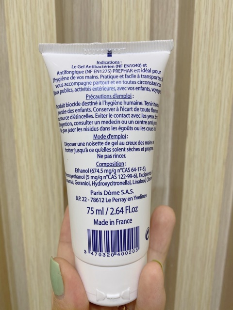 Nước rửa tay khô diệt khuẩn hàng nội địa Pháp (75mL)