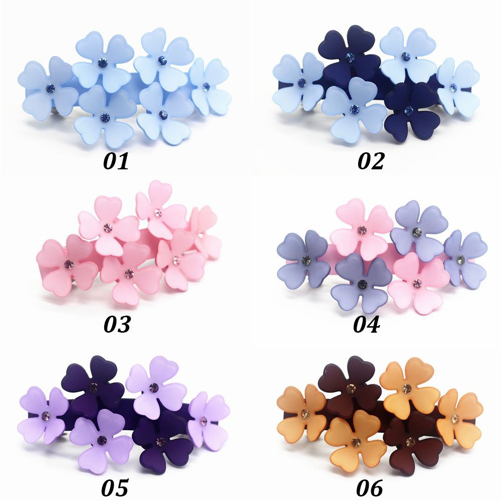 Kẹp tóc đính hoa trang trí dễ thương cho nữ