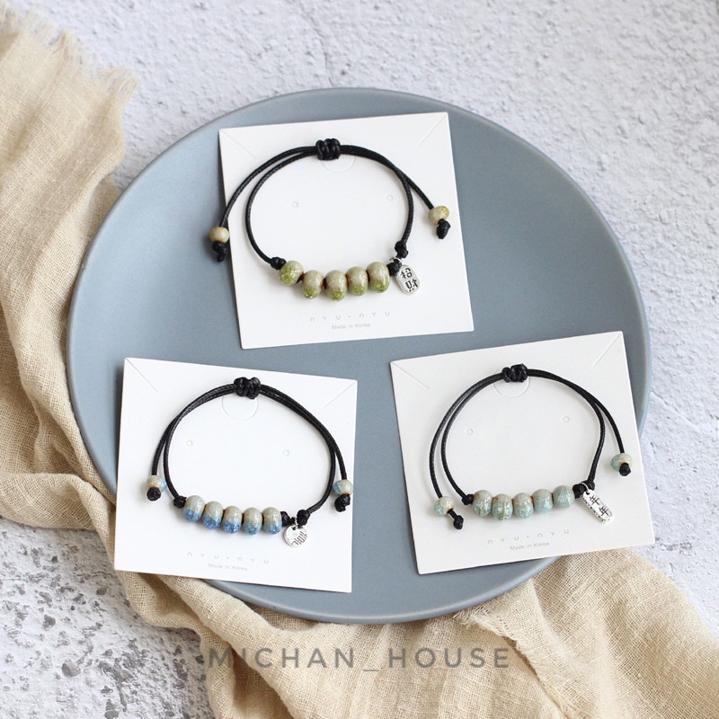 Vòng tay handmade nhiều màu phong cách vintage