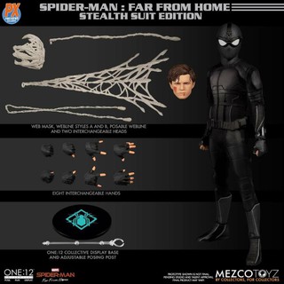 Mô hình Mezco Spider-Man Stealth Suit PX