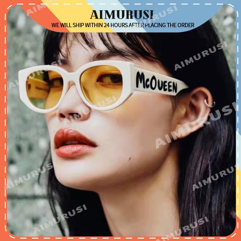 Kính Mát Gọng Nhỏ In Chữ Phong Cách Retro Thời Trang Unisex