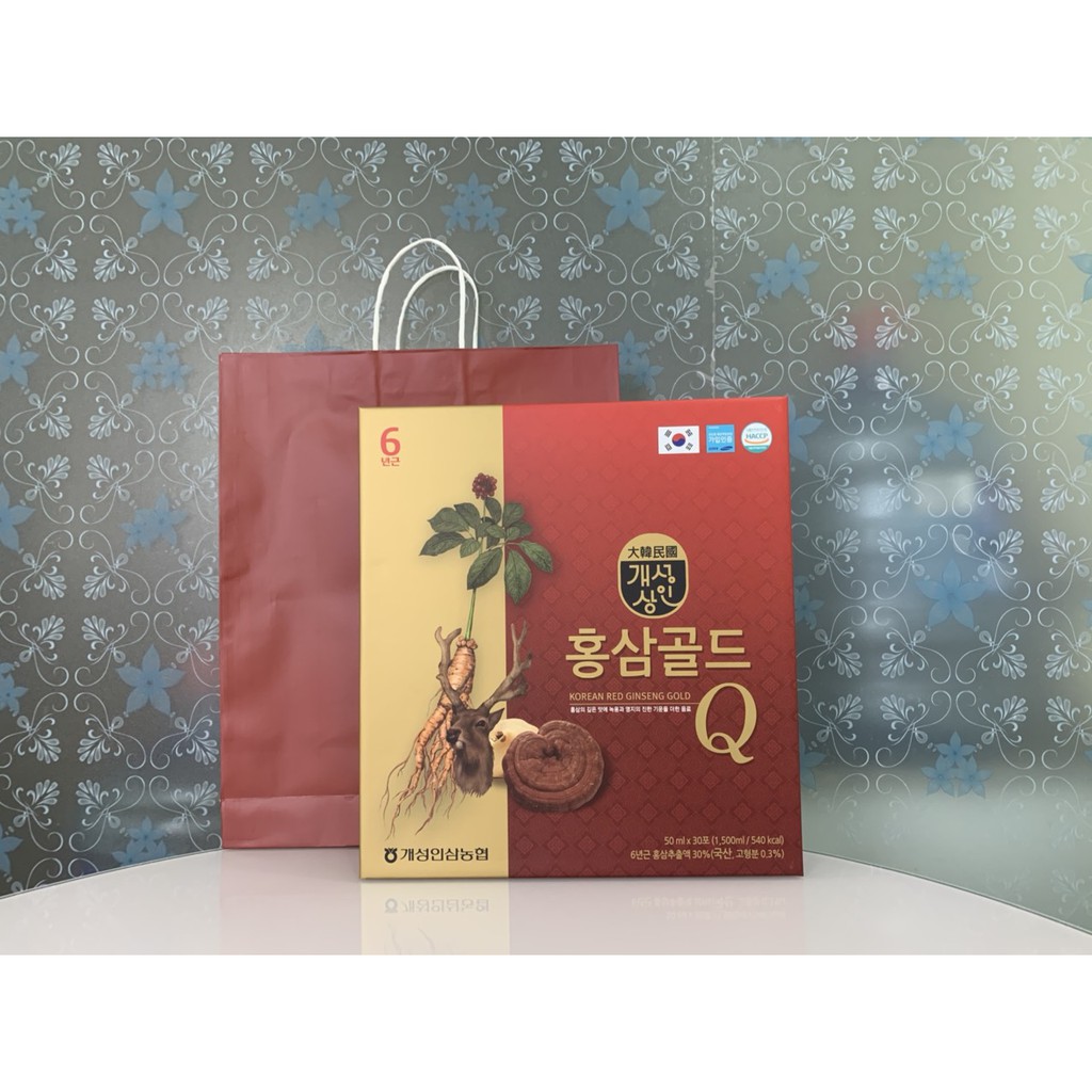 Hồng Sâm ,Nhung hưu,Linh Chi KOREAN RED GINSENG GOLD (50mlx30 gói)