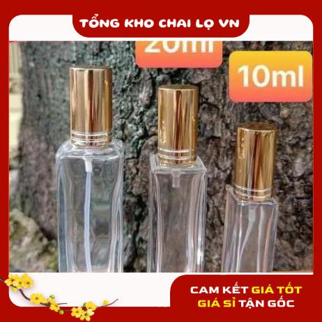 Lọ Chiết Nước Hoa ❤ SIÊU RẺ ❤ Lọ chiết nước hoa vuông 25ml,20ml,10ml,5ml đựng dầu thơm , phụ kiện du lịch