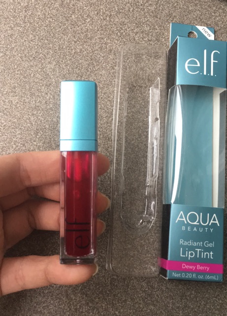 Son tint bóng nhẹ Elf Aqua Beauty Radiant Gel Lip Tint màu Dewy Berry (6ml)