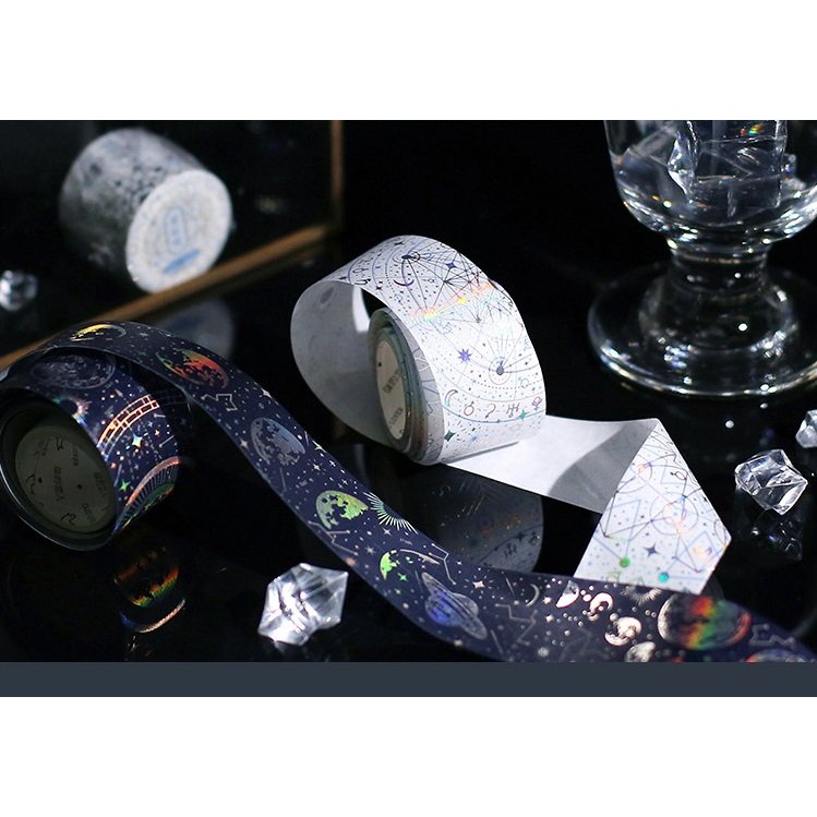 Washi tape họa tiết trang trí lấp lánh