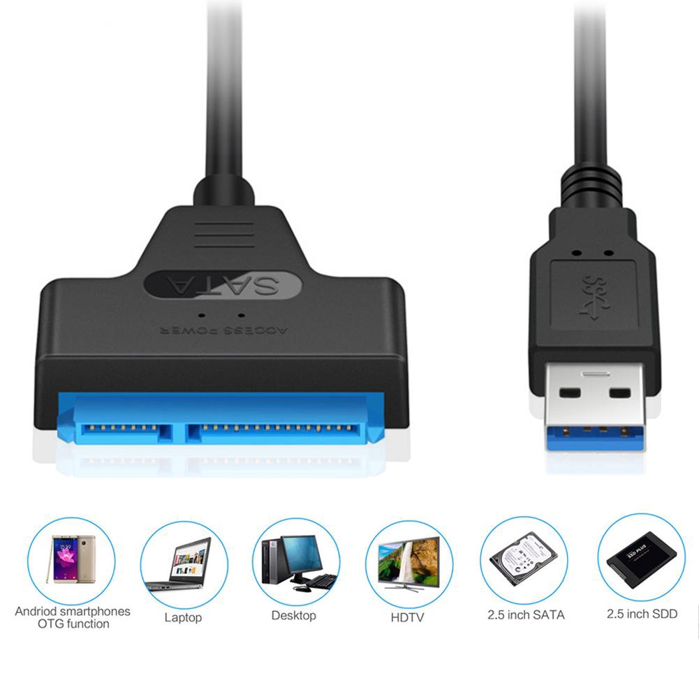 Cáp chuyển đổi USB 3.0 sang SATA 7 + 15Pin cho ổ cứng 2.5 inch SSD