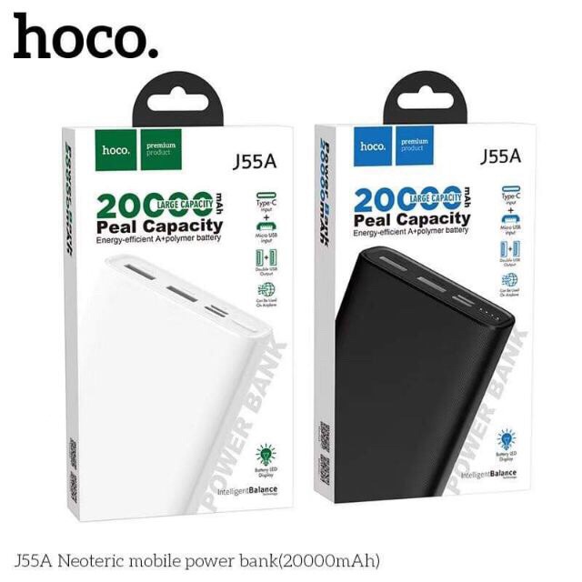 PIN SẠC DỰ PHÒNG CHÍNH HÃNG HOCO. CAO CẤP J55 10.000mAh ( BIN STORE 24H )