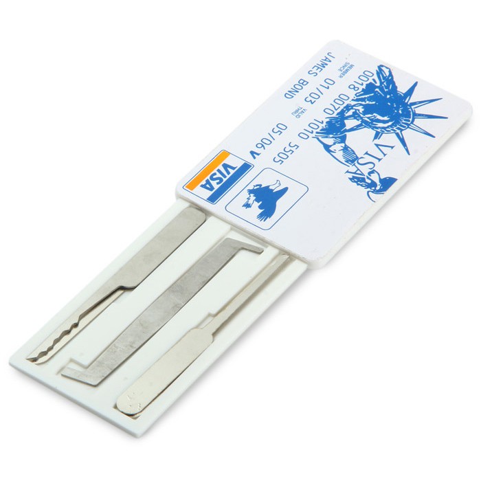 Credit Card Lock Pick Set / Padlock Opener