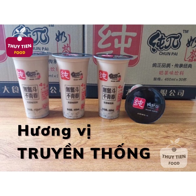 Trà sữa uống liền Chunpai, nhập khẩu chính ngạch Đài Loan, dung tích 450ml