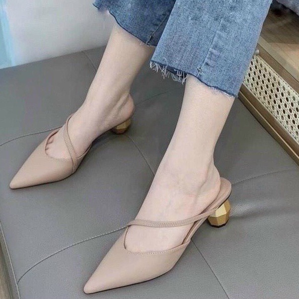 Sục Nữ 5 Phân Mũi Nhọn Mẫu Mới Thiết Kế Quai Chéo Phong Cách Trẻ Trung Năng Động Size 35 - 39