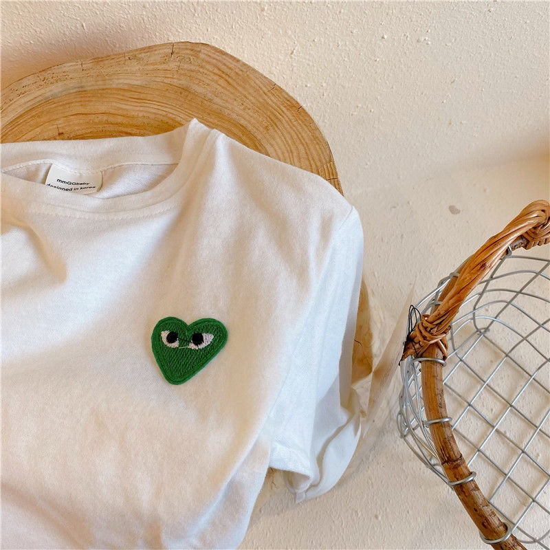 Áo Thun cotton Tay Dài Thêu Hình Trái Tim Thời Trang Mùa Thu Dành Cho Bé Trai Và Bé Gái 2022