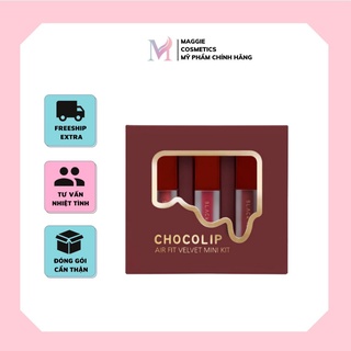 SET SON BLACK ROUGE CHOCOLIP AIR FIT VELVET MINI KIT