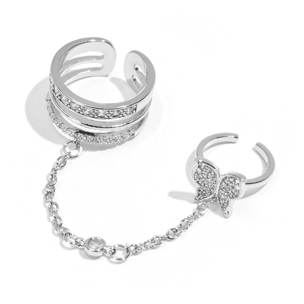 Nhẫn hở có thể điều chỉnh đính đá zircon thời trang cho nữ Yanqueens Trang sứ Quà tặng