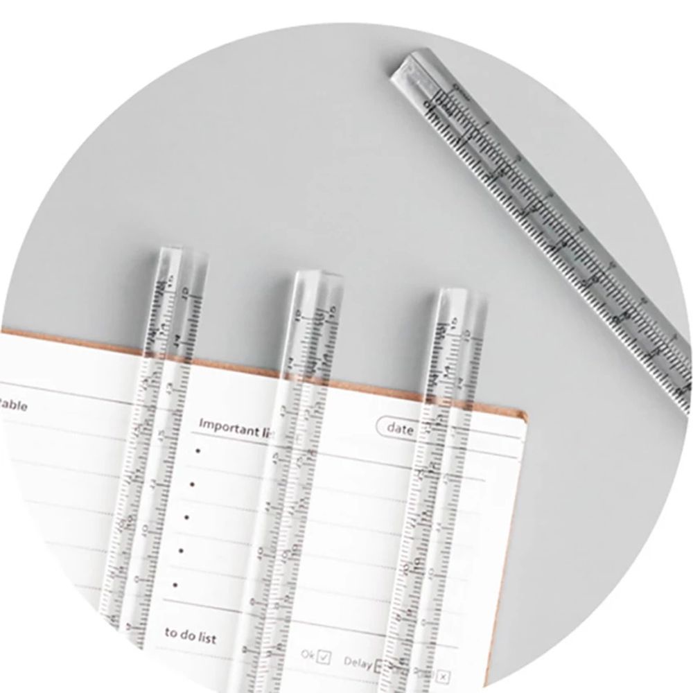 Thước Đo Góc Thẳng Hình Tam Giác Bằng Nhựa Trong Suốt 15cm Cho Nghệ Sĩ