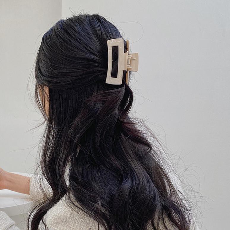 Kẹp Tóc Nữ Trơn Màu Kiểu Dáng Hàn Quốc Thanh Lịch