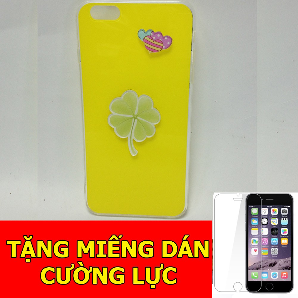 Ốp dẻo cam chanh dành cho iPhone6 Plus + Tặng 01 miếng dán cường lực