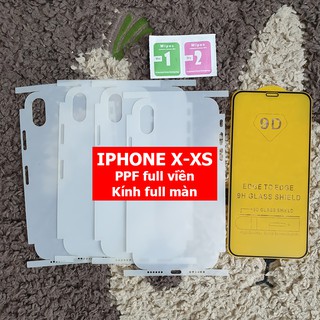 Bộ dán chống xước viền Iphone X XS kính cường lực full màn