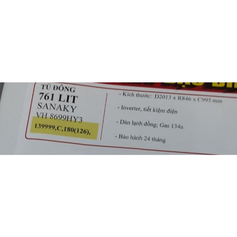 RỔ INOX TỦ ĐÔNG SANAKY 761 lít 8699HY3