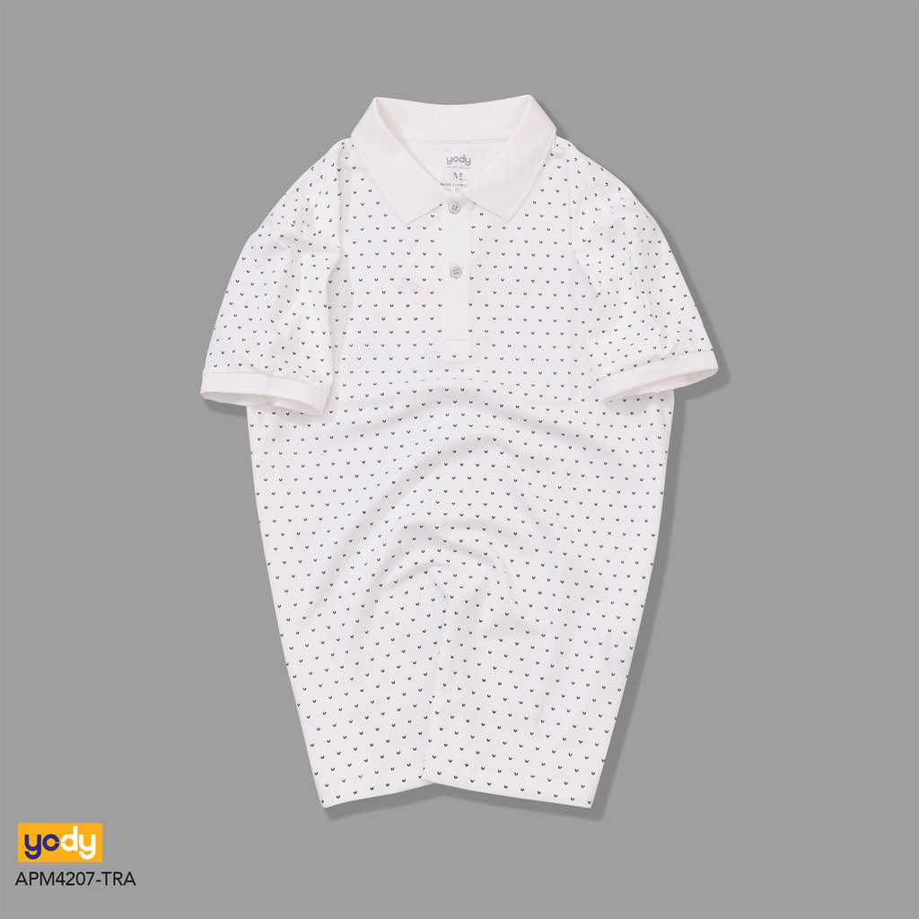 Áo polo nam Yody in họa tiết lá phông cotton mềm mịn thấm hút APM4207 | BigBuy360 - bigbuy360.vn