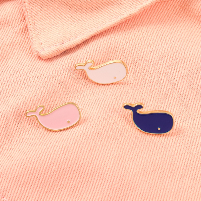 Ghim Cài Áo Hình Cá Voi Bằng Kim Loại 3 Kiểu Dáng Dễ Thương Dành Cho Bé