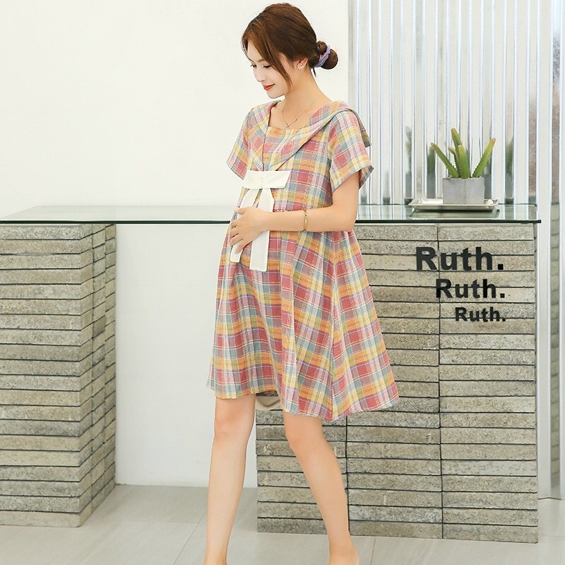 Đầm-váy bầu công sở thời trang thiết kế dáng babydoll xinh đẹp MAMADRESS phù hợp dự tiệc mùa hè