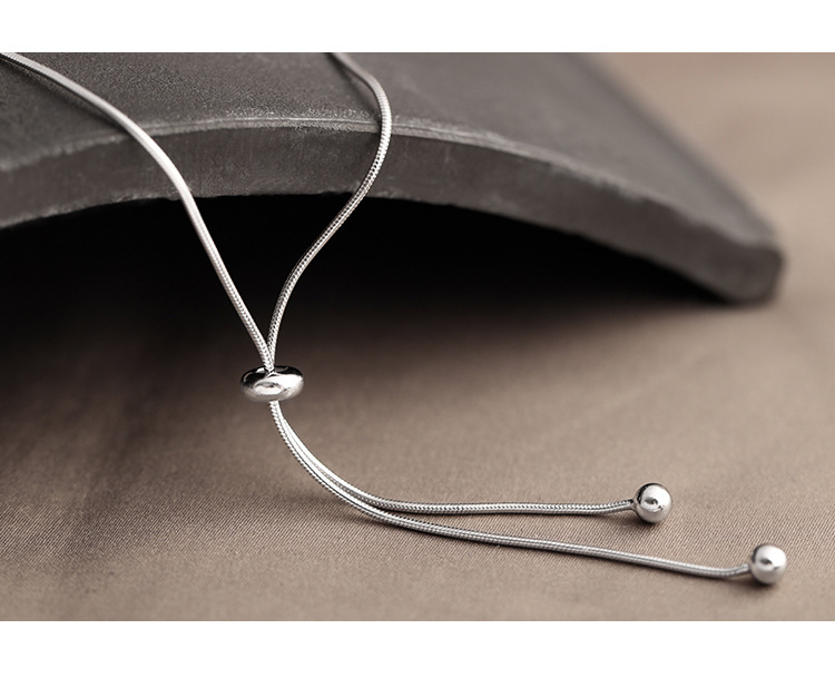 Vòng Cổ Mạ Bạc S925 Thiết Kế Đơn Giản Sang Trọng Cho Nữ