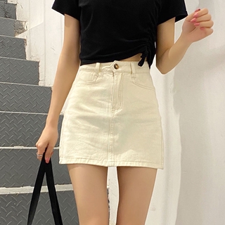 Chân Váy Chữ A Lưng Cao Phong Cách Hàn Quốc Cho Nữ