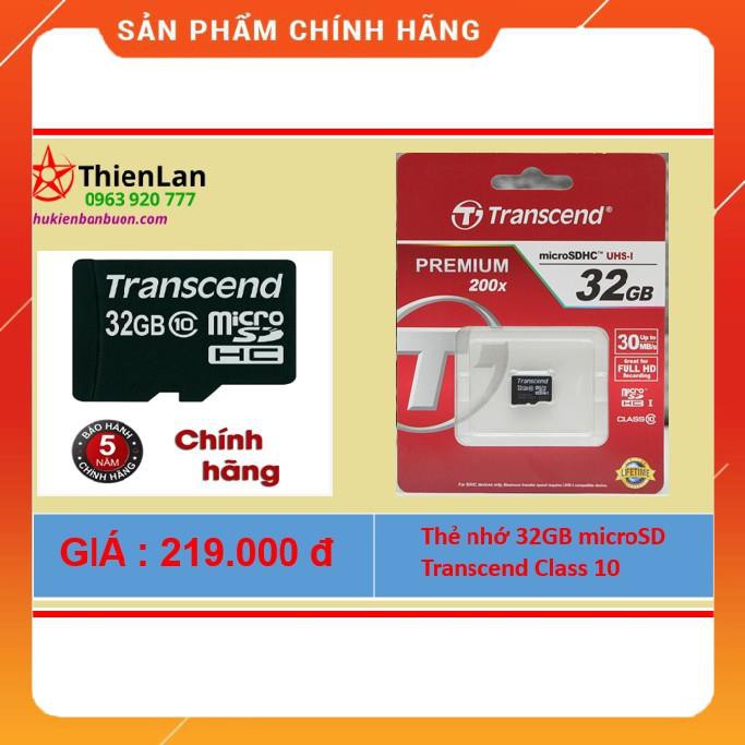 Thẻ Nhớ Micro SD Transcend 32GB Class 10