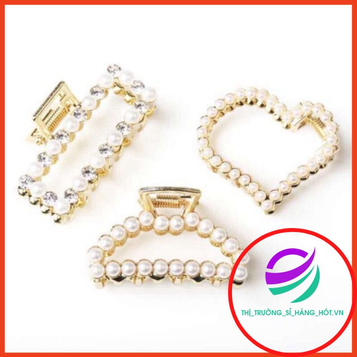 SÉT 3 KẸP TÓC ĐÍNH HẠT ĐÁ HÀN QUỐC CỰC XINH