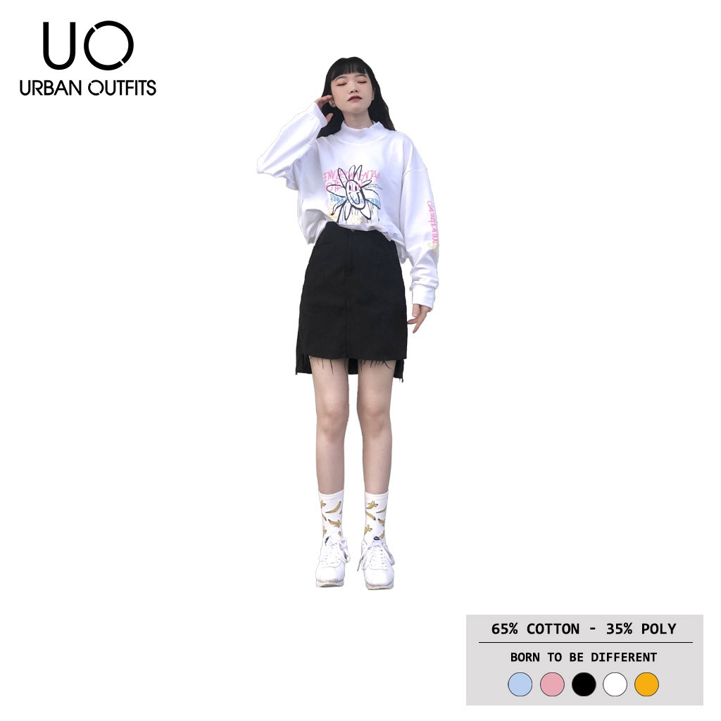 Hàng OUTLET 2 Màu SWO08 Áo Sweater Nữ Nam Form Rộng URBAN OUTFITS In SWAG Thun Cotton Nỉ