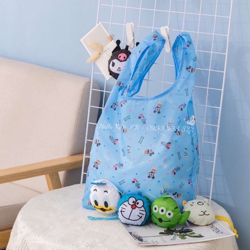 Túi mua sắm ( siêu thị ) tiện ích Hello Kitty - Doremon Doraemon