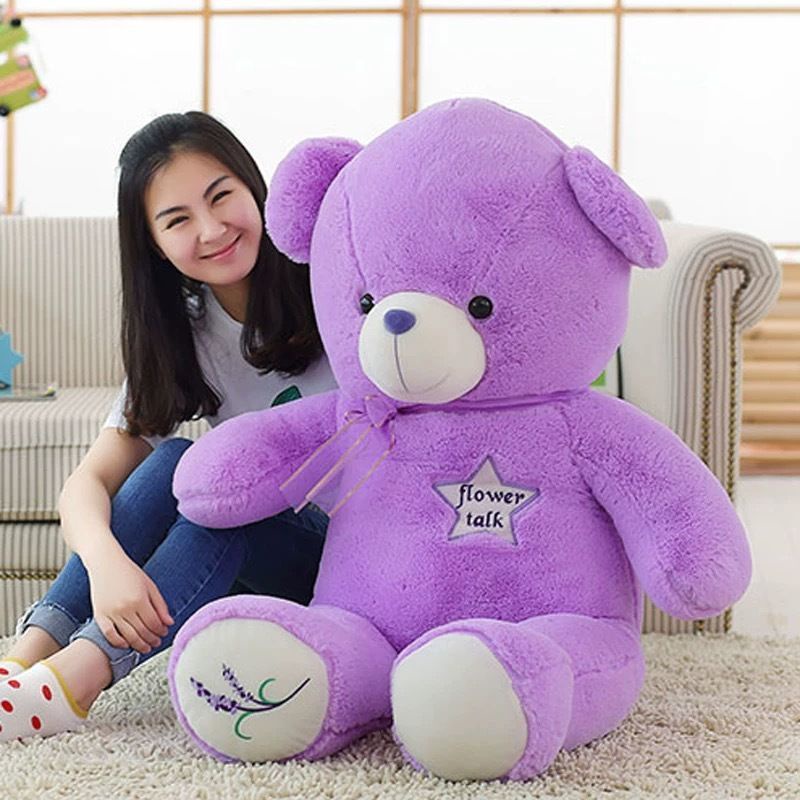 Gấu teddy Nhồi Bông Màu Tím lavender Dành Cho Bé Gái