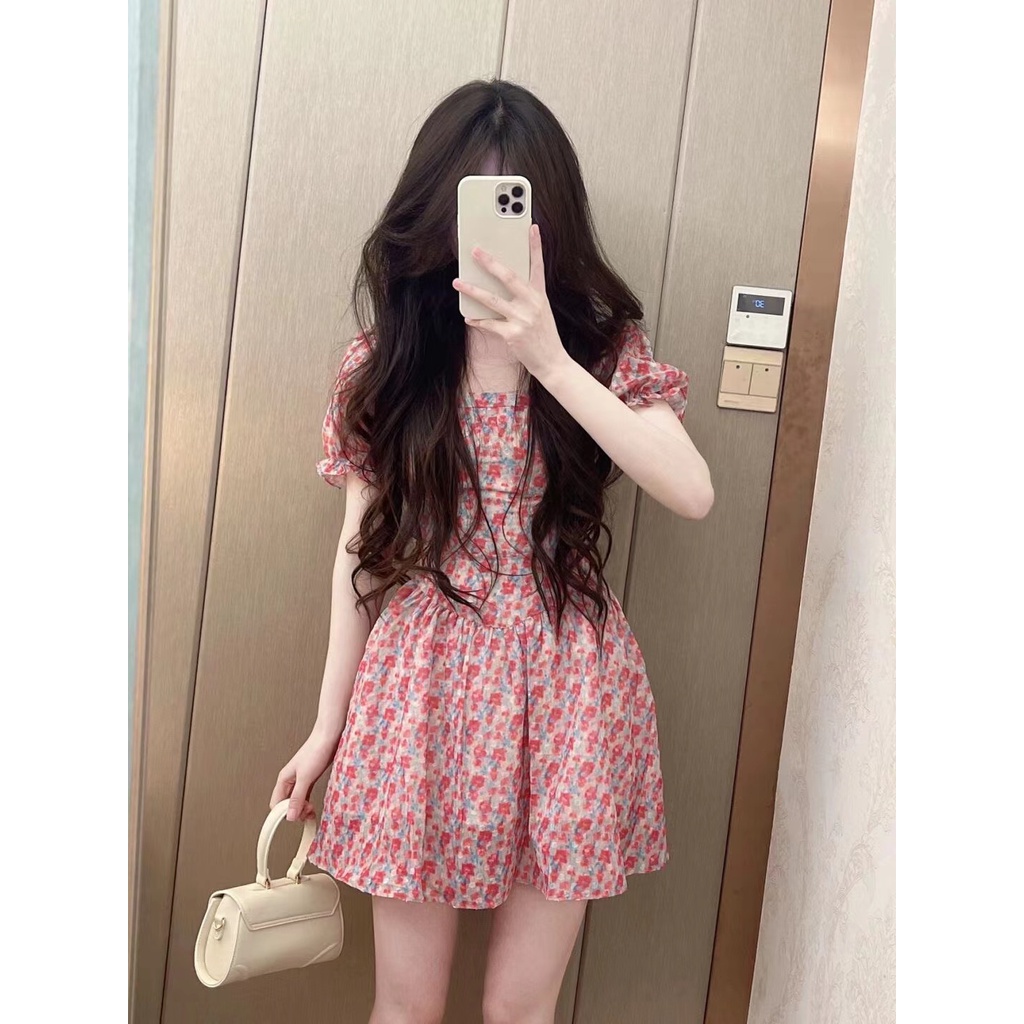 đầm hồng đầm tay phồng váy ngắn đầm hoa nhí vintage váy tiểu thư sang chảnh đầm cổ vuông đầm bigsize nữ váy nữ xinh đầm vintage váy nữ xinh váy đi chơi đầm đi tiệc đầm nữ