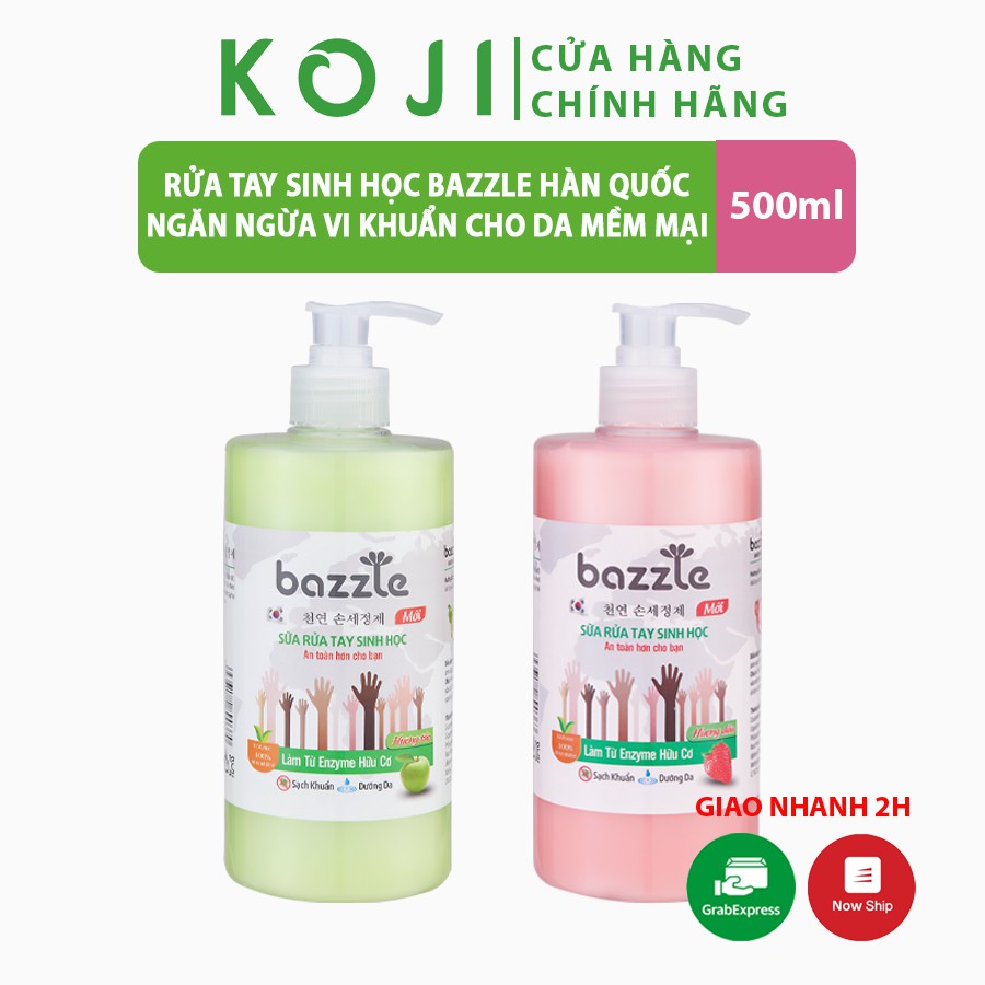 Sữa rửa tay sinh học Bazzle 500ml giúp ngăn ngừa vi khuẩn duy trì độ ẩm cho làn da mềm mại | BigBuy360 - bigbuy360.vn