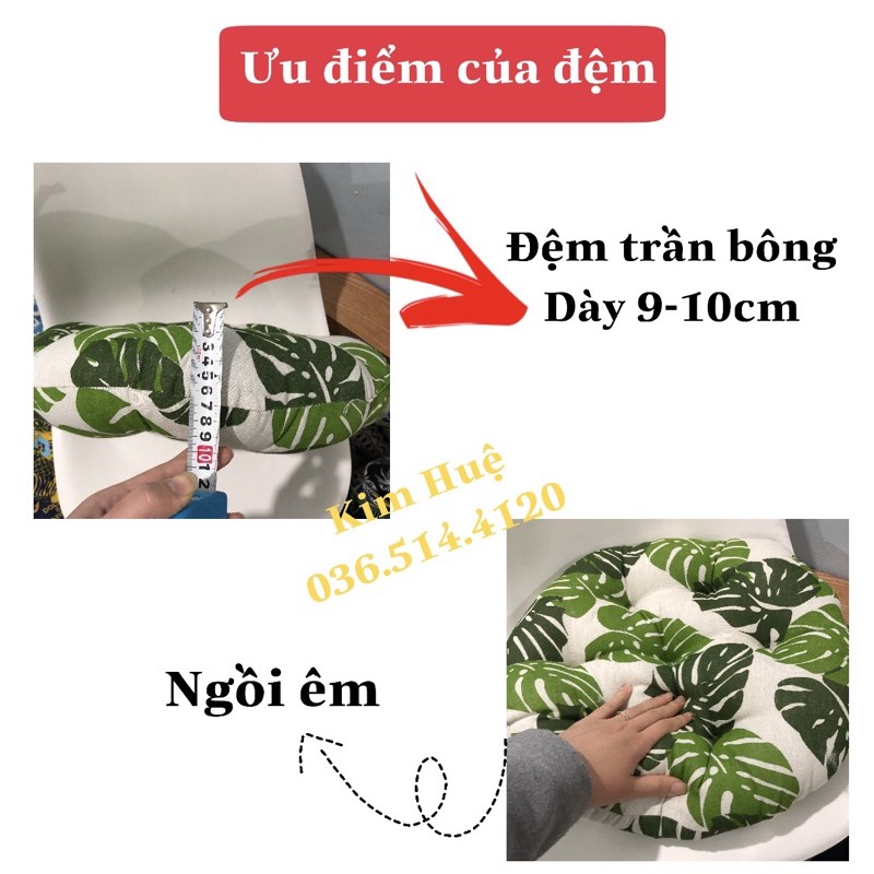 Đệm ngồi bệt tròn 3d, nệm lót ghế vuông ngồi bàn trà kiểu nhật bông trắng cực êm (nhiều mẫu lựa chọn)