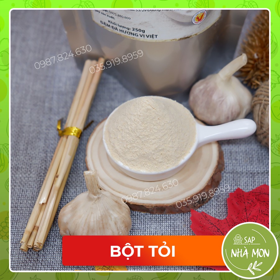 250g Bột Tỏi Khô Nguyên Chất - Bột Tỏi Ướp Thịt Tẩm Ướp Thức Ăn - Bột Hành Tỏi Kinh Môn Hải Dương Loại 1