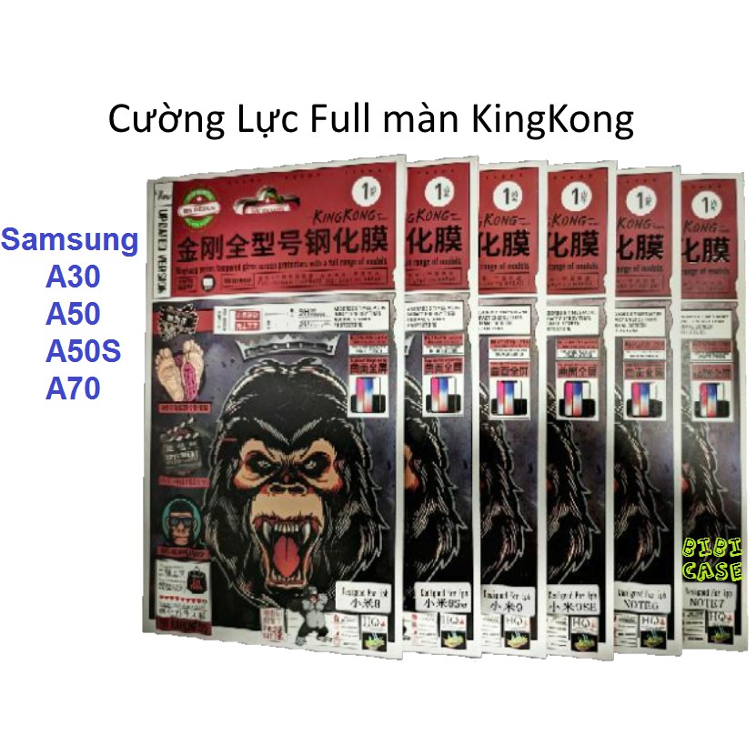 Cường Lực Kingkong samsung Galaxy A30 / A50 / A70 / A5 2020 Full Keo toàn Màn Hình ( Ko Hộp)